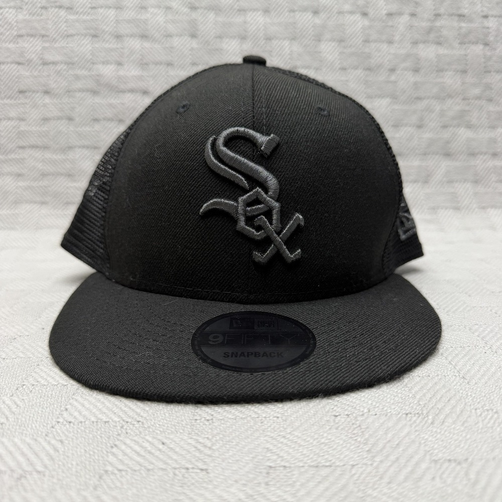 Chicago White Sox Hat Cap Snap Back Mens One Size Black MLB Baseball New Era‎